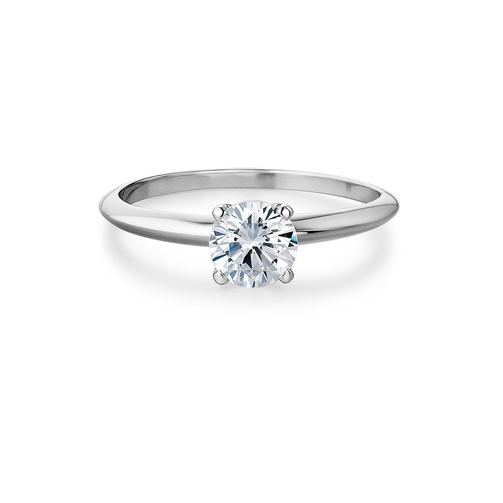 Tiffany Style 4-Claw Solitaire Ring