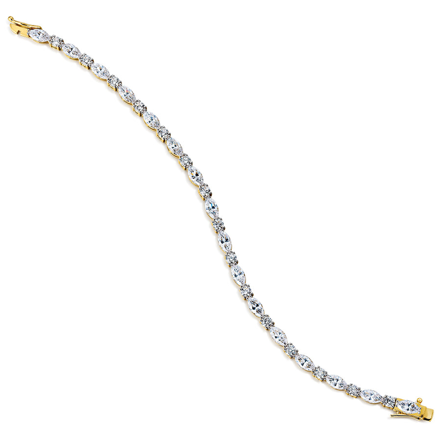 10.4 ct. t.w. Marquise and Pear 7 inch Bracelet