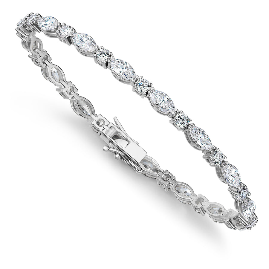 10.4 ct. t.w. Marquise and Pear 7 inch Bracelet