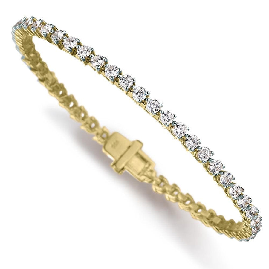 5.2 ct. t.w. Round Brilliant 7 inch Three Prong Tennis Bracelet