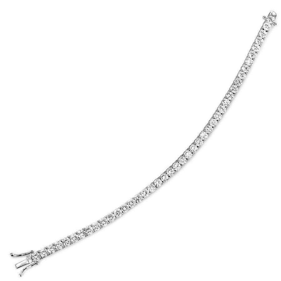 5.2 ct. t.w. Round Brilliant 7 inch Three Prong Tennis Bracelet