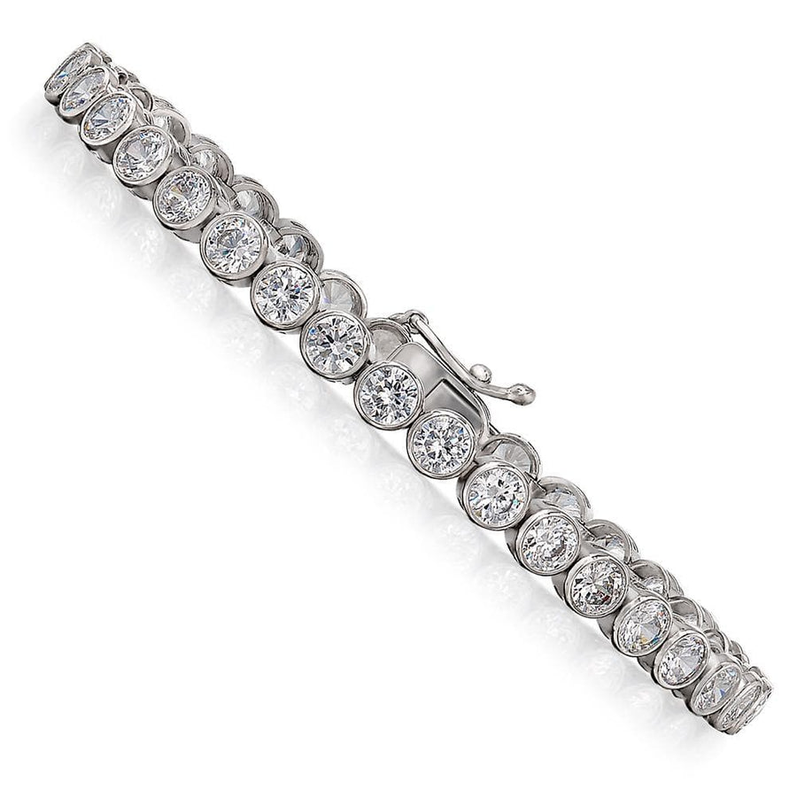 8.75 ct. t.w. Round Brilliant Bezel Set 7 inch Bracelet