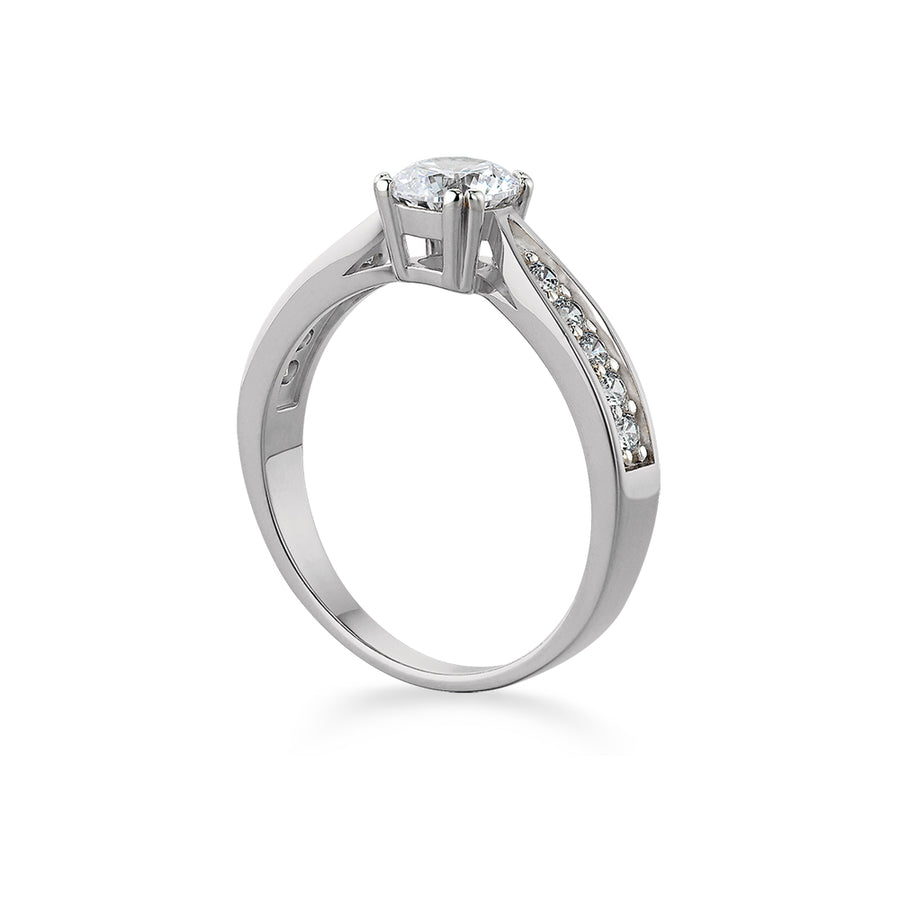 1.3 ct. t.w. Sparkling Pave Solitaire Ring