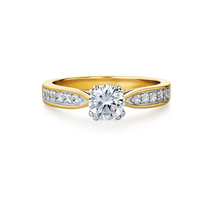 1.3 ct. t.w. Sparkling Pave Solitaire Ring
