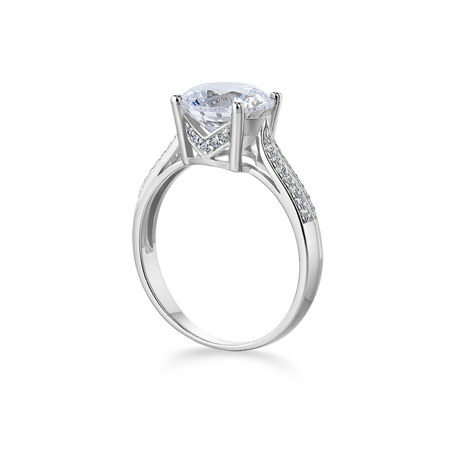 4.4. ct. t.w. Solitaire Cathedral Ring