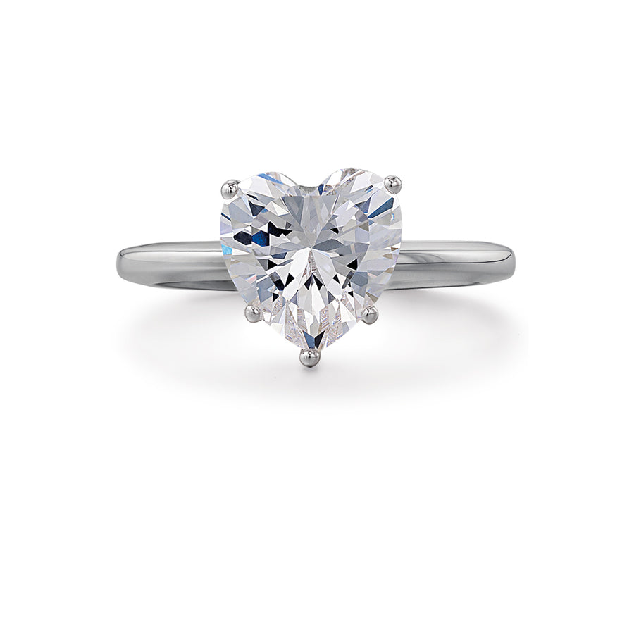 2.5 ct. Heart Solitaire Ring