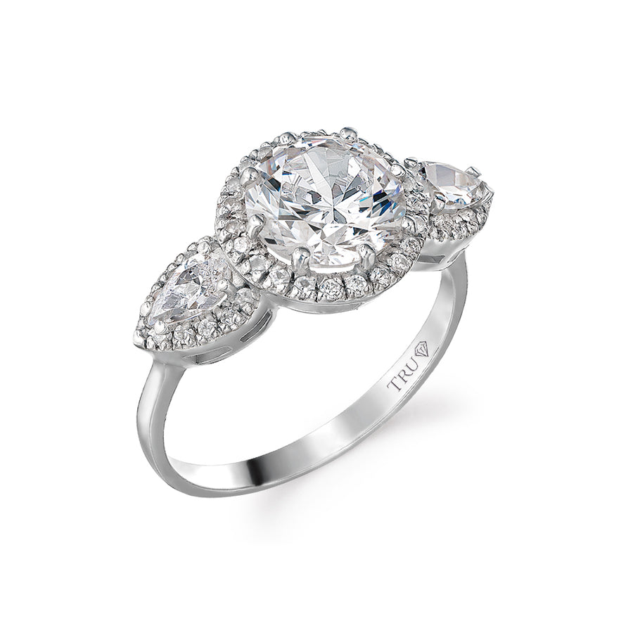 2.7 ct. t.w. Trilogy Halo Ring