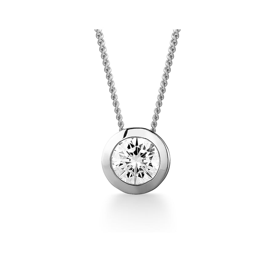 Surrounded Solitaire Pendant